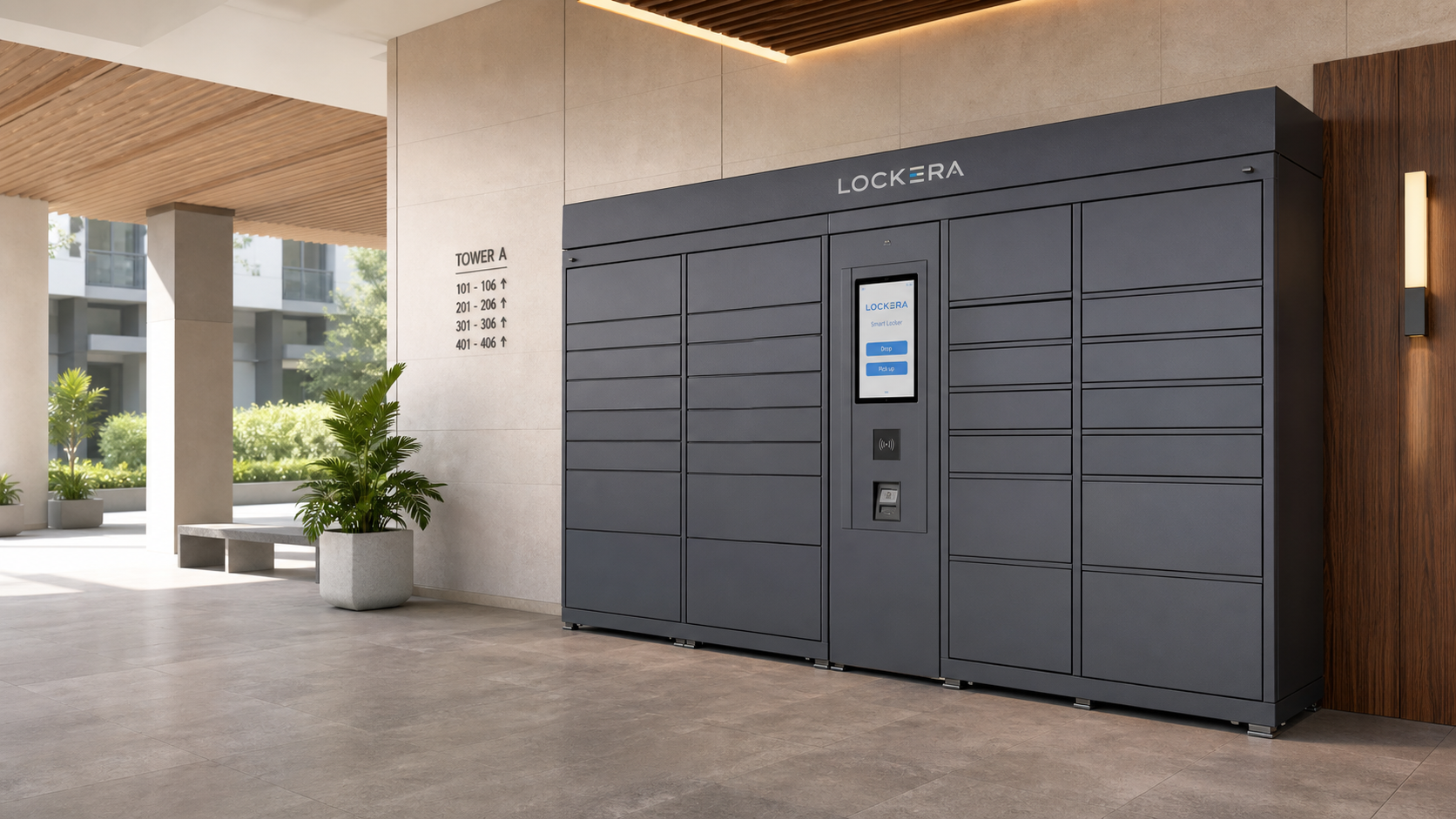 LOCKERA smart locker cabinet installation
